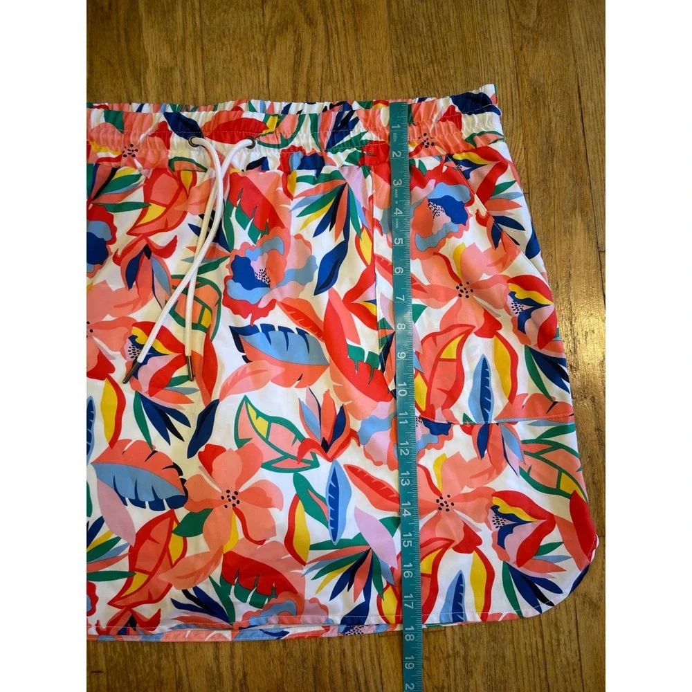 St John's Bay Floral Active Skort XL Multicolor Tropical Golf Tennis Athletic‎